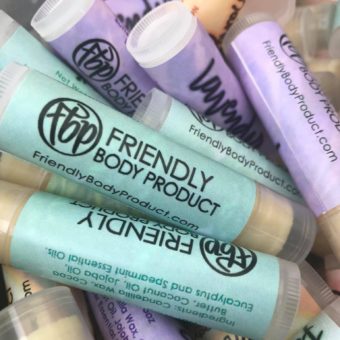 lip balms made by friendly body product