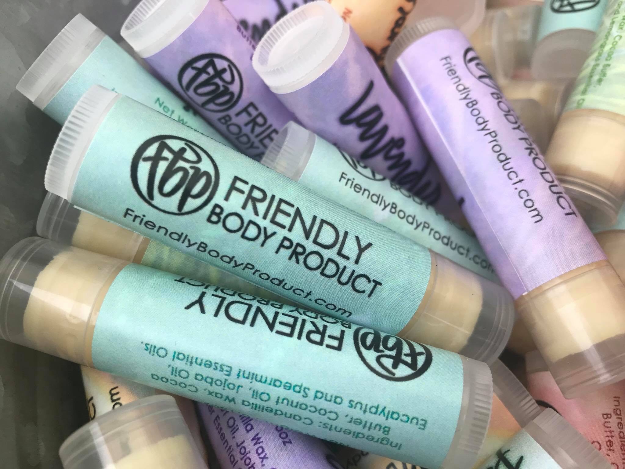 lip balms made by friendly body product